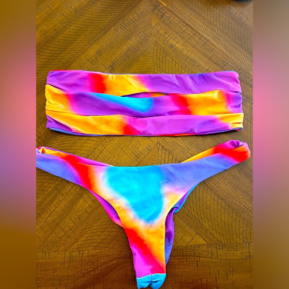 Moana bikini peach iced tea thong bikini set size medium